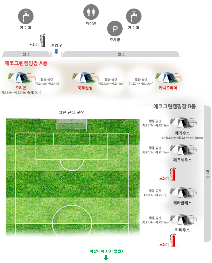 캠프장 안내지도 입니다.